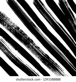 Brush grunge pattern. White and black vector.