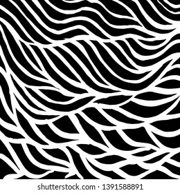Brush grunge pattern. White and black vector.