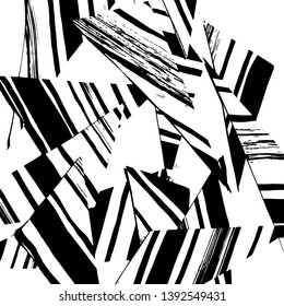 Brush grunge pattern. White and black vector.