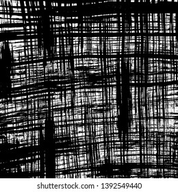 Brush grunge pattern. White and black vector.