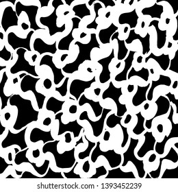 Brush grunge pattern. White and black vector.