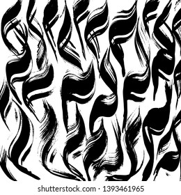 Brush grunge pattern. White and black vector.