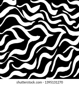 Brush grunge pattern. White and black vector.