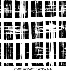 Brush grunge pattern. White and black vector.