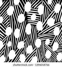 Brush grunge pattern. White and black vector.