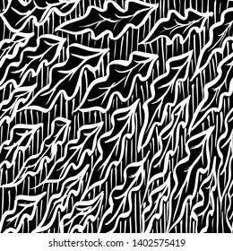 Brush grunge pattern. White and black vector.