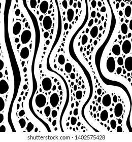 Brush grunge pattern. White and black vector.