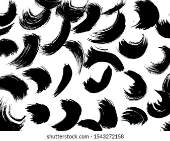 Brush grunge pattern. White and black vector.