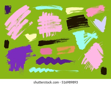 Brush grungy vector abstract hand-painted background. Grunge Brush Stroke. Modern Textured Brush Stroke
