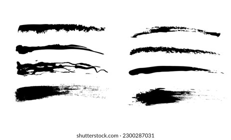 Brush hand drawn elements , flat Modern design isolated on white background ,Vector illustration EPS 10