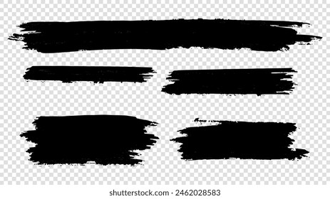 Brush hand drawn elements isolated on a transparent background , illustration Vector EPS 10