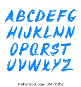 brush hand drawn japanese calligraphy style font