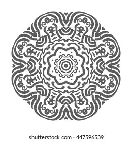 Brush hand drawn mandalas. Ethnic decorative elements. Vector illustration. Islam, Arabic, Indian, turkish, pakistan, chinese, ottoman motifs