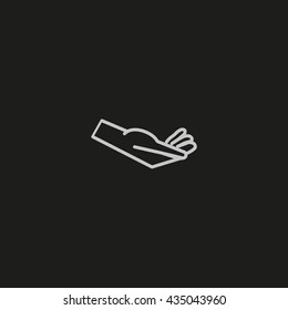 Brush hand icon
