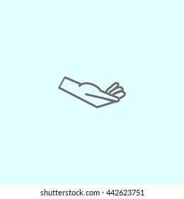 Brush hand icon