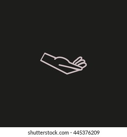 Brush hand icon