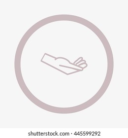 Brush hand icon