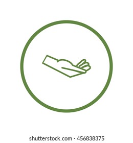 Brush hand icon