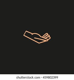 Brush hand icon
