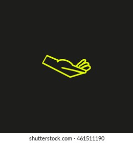 Brush hand icon