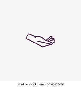 Brush hand icon