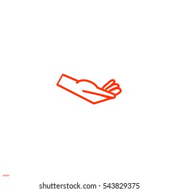 Brush hand icon