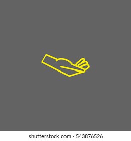 Brush hand icon