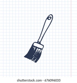 brush Hand-drawn vector illustration. sketch on the paper