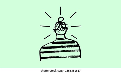 illustration dessinée à la main à la brosse idée de gribouillage