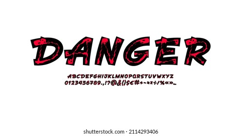 Brush handwritten font, script rough alphabet, calligraphy cursive typeface in the grunge style, vector illustration 10EPS