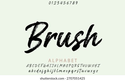 Brush Haven Letras regulares del alfabeto para el logotipo de la fuente
