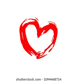 Brush heart icon