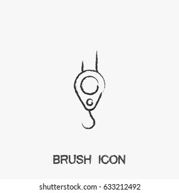 Brush hook  icon  illustration vector symbol