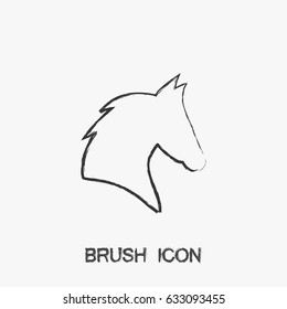 Brush Horse icon illustration vector symbol