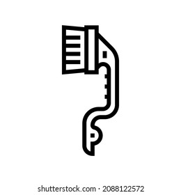 brush housekeeping accessory line icon vector. brush housekeeping accessory sign. isolated contour symbol black illustration