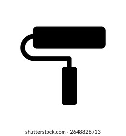 Icono de pincel. Ilustración vectorial negra.