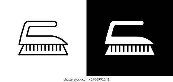 Brush Icon blackwhite Vector Illustration