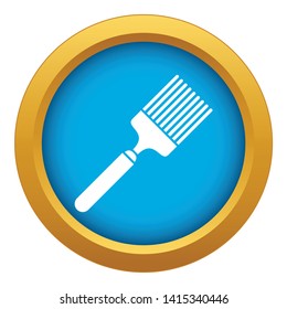 Brush icon blue vector isolated on white background for any design