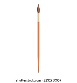 Vector de dibujos animados de iconos de pincel. Estudio de arte. Educación escolar