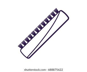Brush icon. Cleaning brush icon isolated on white background. Housekeeping accessory vector illustration
