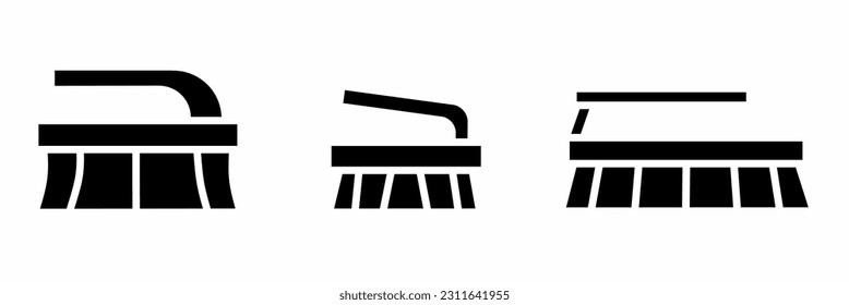 Brush icon collection. Vector illustration.