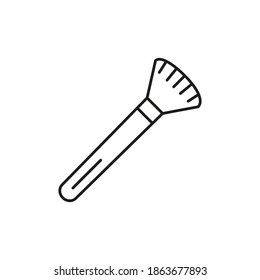icono de pincel de icono de maquillaje para concepto móvil y aplicaciones web. Icono de pincel de línea delgada se puede usar para web y móvil. Icono premium sobre fondo blanco