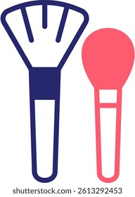 Brush Icon Fill Vector Illustration