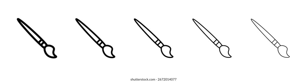 Concepto de signo plano lleno de icono de pincel para el Diseño web.