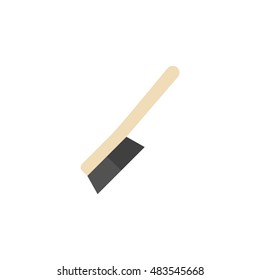 Brush icon in flat color style. Toilet sanitary cleaner wet bathroom