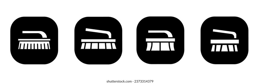 Brush icon in flat. A brush design. Stock vector