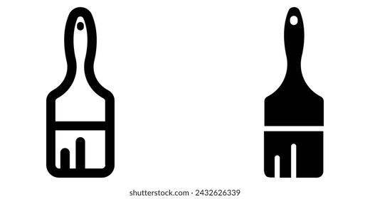 Icono de pincel. Ilustración plana de icono vectorial