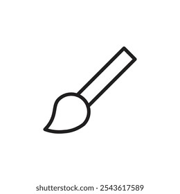 Brush icon Flat line illustration