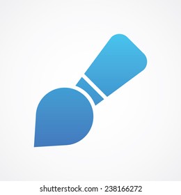 Brush icon in flat style
