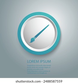 Brush icon in flat style. Art symbol for your web site design, logo, app, UI Vector